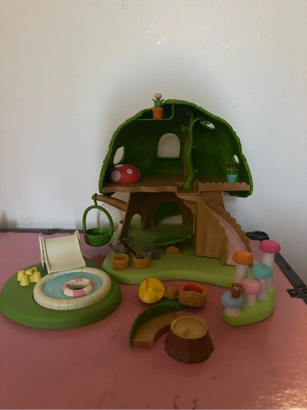 Calico Critters Sylvanian Families Fairy Secret Tree House Baby Pool Accessories